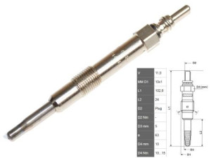 Świeca Żarowa Alfa 156 166 1.9 2.4 Jtd