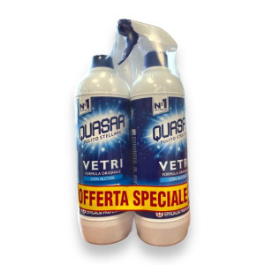 Quasar Vetri - płyn do mycia szyb w sprayu + zapas (2 x 650 ml)
