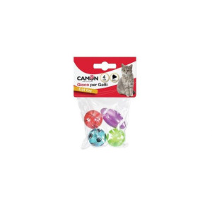 Camon Cat Toy Piłki Sportowe z Dzwonkiem 4 sztuki