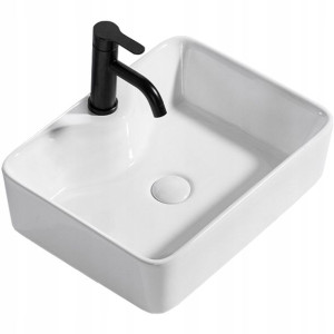 Umywalka Nablatowa Ceramiczna Prostokątna 47 Cm