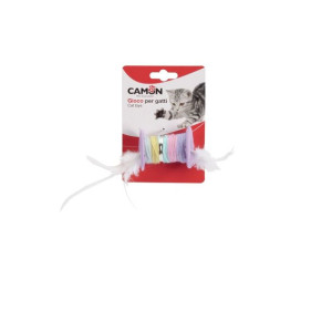 Camon Cat Toy Kolorowa Szpula z Piórkami