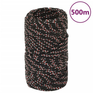 Linka żeglarska, czarna, 2 mm, 500 m, polipropylen
