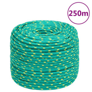 Linka żeglarska, zielona, 6 mm, 250 m, polipropylen
