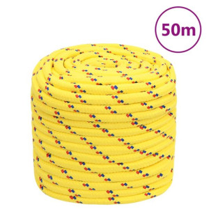 Linka żeglarska, żółta, 18 mm, 50 m, polipropylen