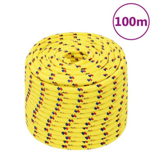 Linka żeglarska, żółta, 14 mm, 100 m, polipropylen