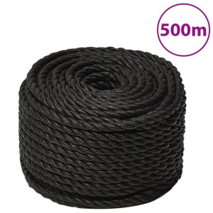 Linka robocza, czarna, 12 mm, 500 m, polipropylen