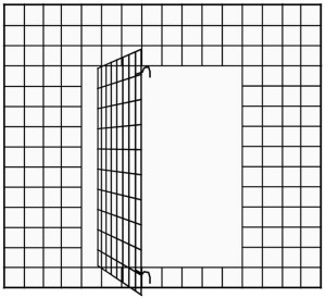 Przęsło metalowe z drzwiczkami do kojca 80x70cm