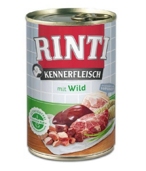 RINTI Kennerfleisch dziczyzna, 400g - karma mokra dla psów dorosłych, 400g