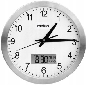Zegar Ścienny Z Termometrem I Datą Meteo Zp8