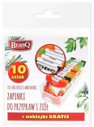 Zapinki Klipsy Na Przyprawy Ziół Z Opisami Torebek