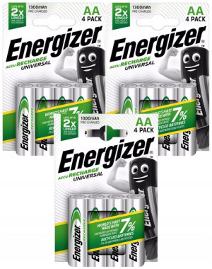 12x Akumulatorki Energizer Aa R6 1300 Mah 1,2v