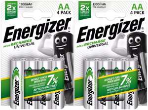 8x Akumulatorki Energizer Aa R6 1300 Mah 1,2v