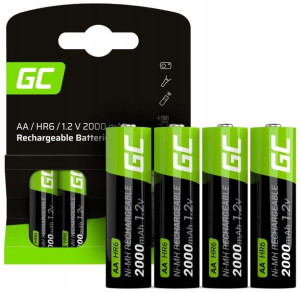 4x Akumulatorki Aa R6 Green Cell 2000mah Baterie