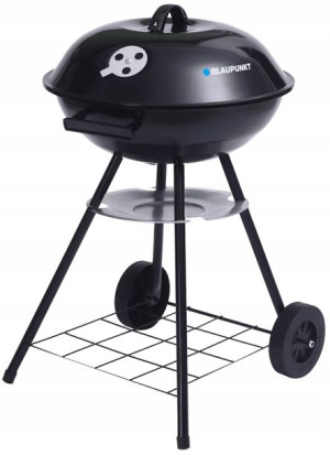 Grill Węglowy Z Pokrywą I Termometrem Okrągły 41cm