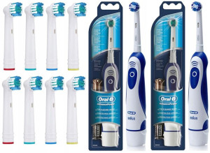 2x Szczoteczka Elektryczna Oral B Zestaw Końcówki