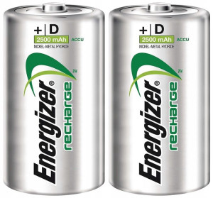 2x Akumulatorki Energizer R20 D 2500 Mah 1,2v