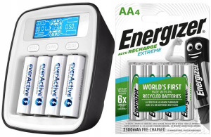 Ładowarka Baterii R3 R6 Aa Aaa + Energizer 2300mah