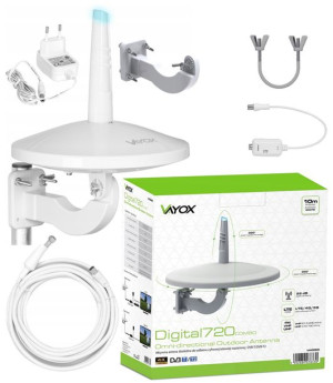 Antena Dvbt-t2 Dookólna Mux8 Lte Combo 4k Tv