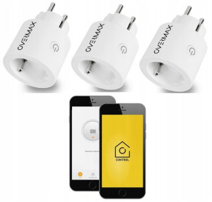 3x Inteligentne Gniazdko Sterowane Zestaw Wifi 16a
