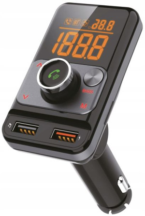 Transmiter Fm Bluetooth Szybka Ładowarka Qc Aux