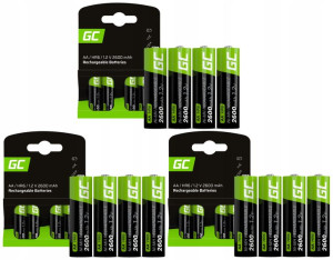 12x Akumulatorki Baterie Aa R6 Green Cell 2600 Mah
