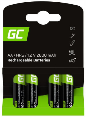 4x Akumulatorki Baterie Aa R6 Green Cell 2600 Mah