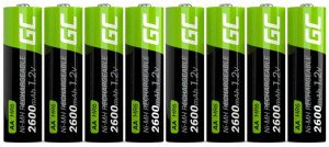 8x Akumulatorki Baterie Aa R6 Green Cell 2600 Mah