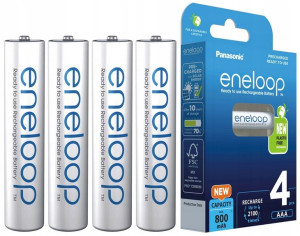 4x Akumulatorki Eneloop R3 Aaa 800mah Baterie Fv