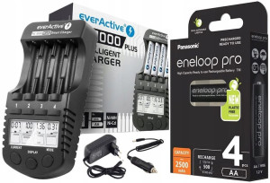 Ładowarka Panasonic Akumulatorki Aa R6 Eneloop Pro