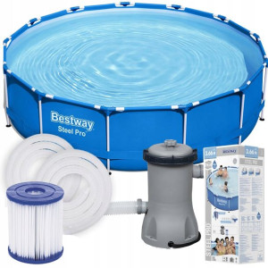Basen Stelażowy basen Ogrodowy 366cm Pompa Bestway