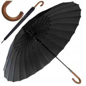Parasol Rządowy Duży Xxl 145cm Druty Włókno Drewno