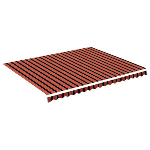 Zapasowa tkanina na markizę, pomarańczowo i brązowa, 4,5x3,5 m