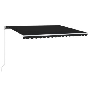 Ręcznie zwijana markiza z LED, 450 x 300 cm, antracytowa