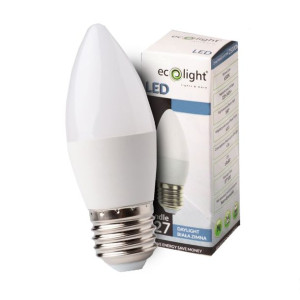Żarówka Led E27 3w 6500k Świeczka Zimna 3w=25w
