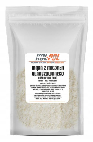 MĄKA MIGDAŁOWA 500g Mielone migdały blanszowane