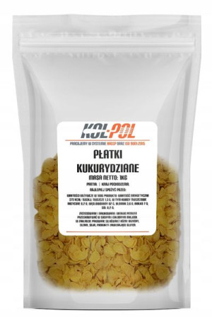 PŁATKI KUKURYDZIANE 1kg Śniadaniowe naturalne