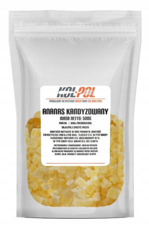 ANANAS KANDYZOWANY KOSTKA 500g Suszony w kostkach