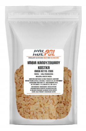 IMBIR KANDYZOWANY KOSTKA 200g Suszony w kostkach