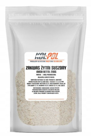 ZAKWAS ŻYTNI 200g Suszony chlebowy naturalny suchy