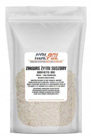 ZAKWAS ŻYTNI 100g Suszony chlebowy naturalny suchy