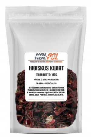 HIBISKUS 100g Suszony kwiat hibiskusa malwa jakość