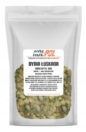 DYNIA ŁUSKANA 100g Pestki dyni naturalne świeże