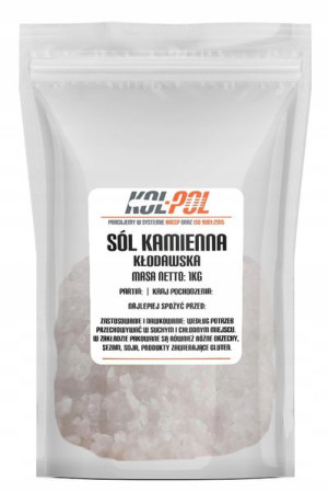 SÓL KŁODAWSKA 1kg Kamienna spożywcza niejodowana