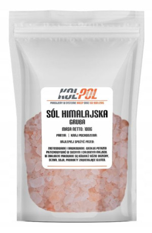 SÓL HIMALAJSKA GRUBA 100g Różowa naturalna jakość