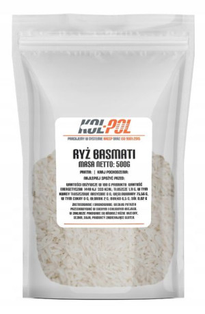 RYŻ BASMATI 500g Naturalny biały długoziarnisty