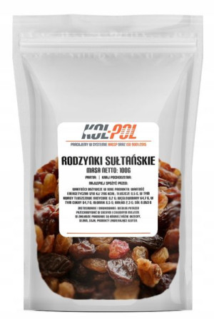 RODZYNKI SUŁTAŃSKIE 100g Malayer sułtanki słodkie
