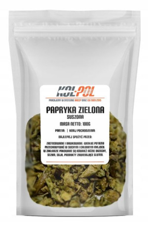 PAPRYKA ZIELONA PŁATKI 100g Suszona płatek jakość