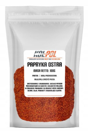 PAPRYKA OSTRA MIELONA 100g Czerwona wysoka jakość