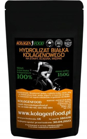 HYDROLIZAT BIAŁKA KOLAGENOWEGO 150g Czysty kolagen