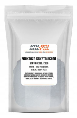 FRUKTOZA KRYSTALICZNA 200g Cukier owocowy jakość